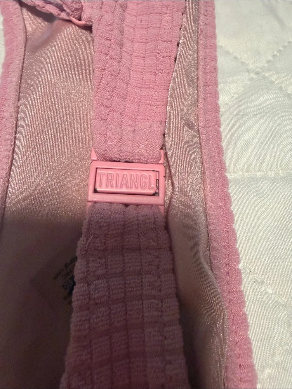 triangl swimwear Pink Ribbed Bikini Set